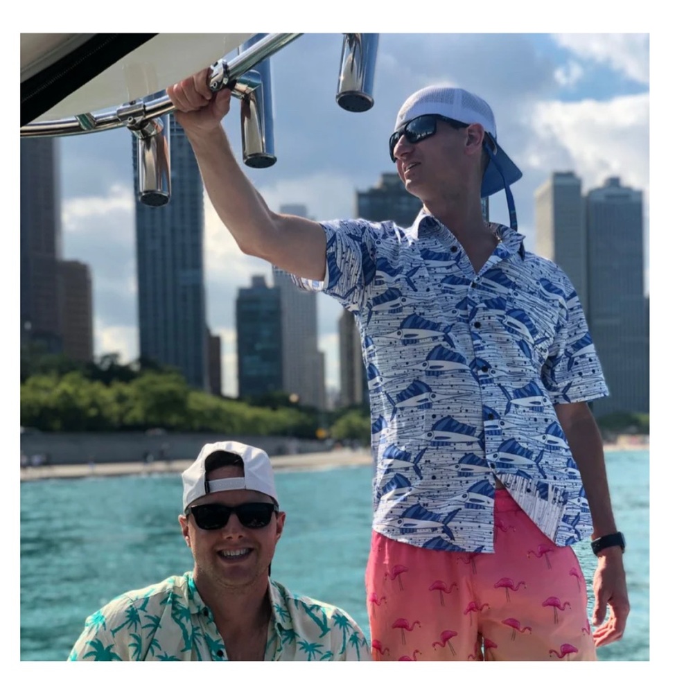 🐟 Tropical Bros Sailfish Button-Up – Size XXL